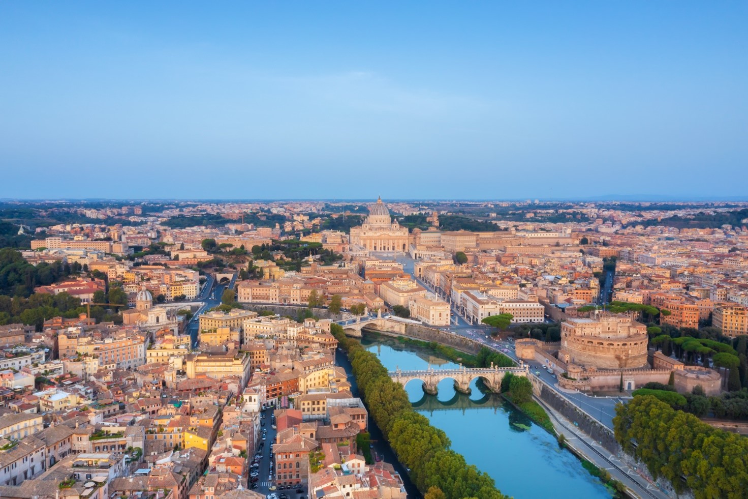 Vista panoramica Roma centro/ San Pietro