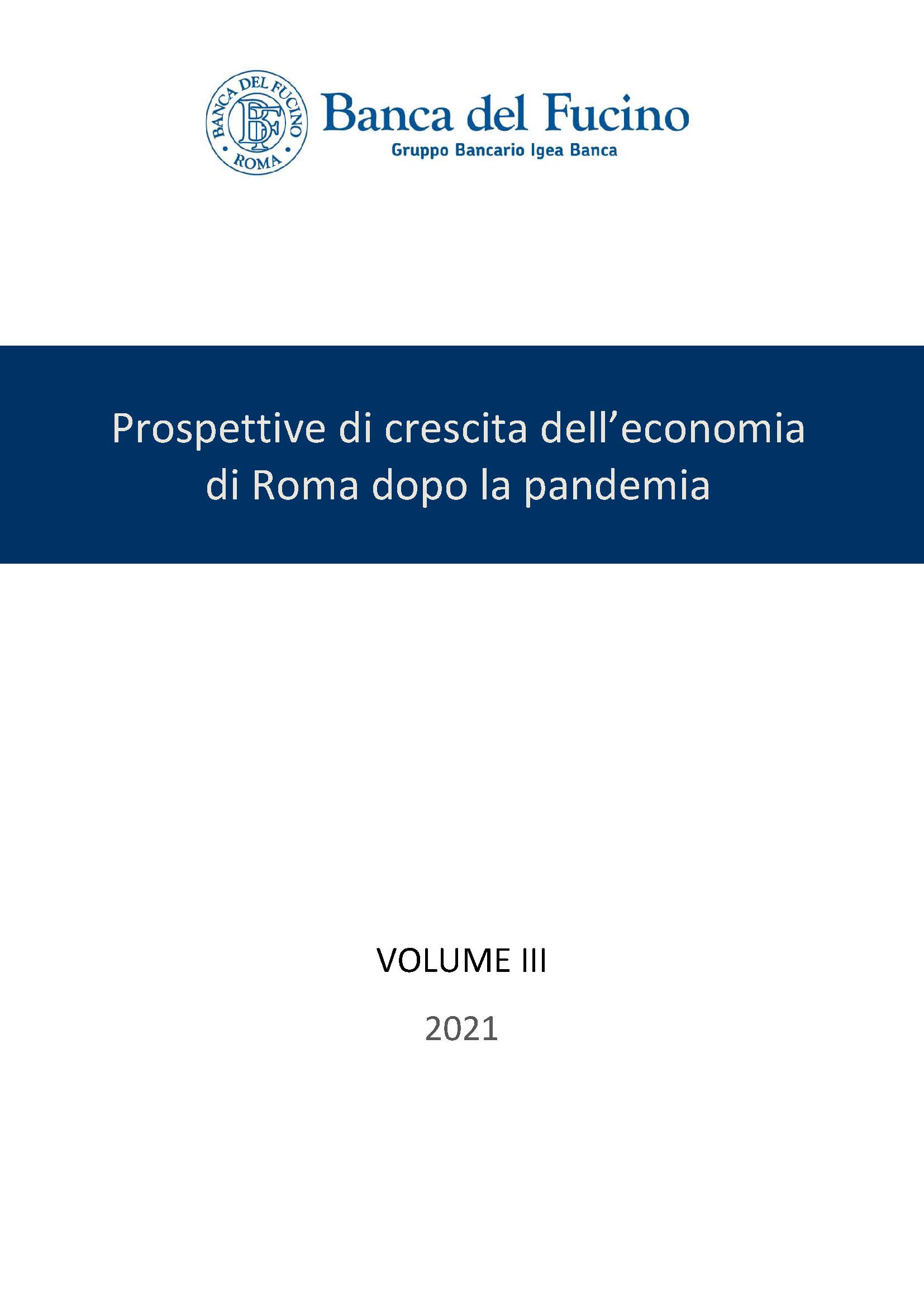 Prospettive di crescita dell’economia di Roma dopo la pandemia Vol.3