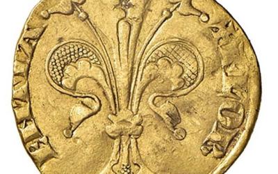 Il fiorino, una delle prime monete d'oro coniata dopo la caduta dell'Impero Romano in Italia