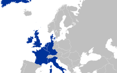 Nell’immagine i Paesi aderenti alla Comunità europea nel 1979, data dell'entrata in funzione dello SME. 